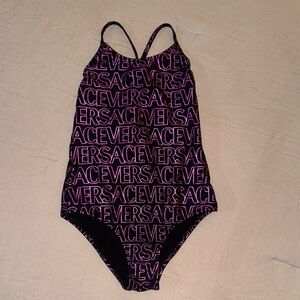 Versace Kids One Piece in Pink and Black